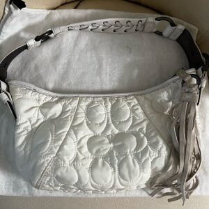 Coach White Quilted Hobo Bag
